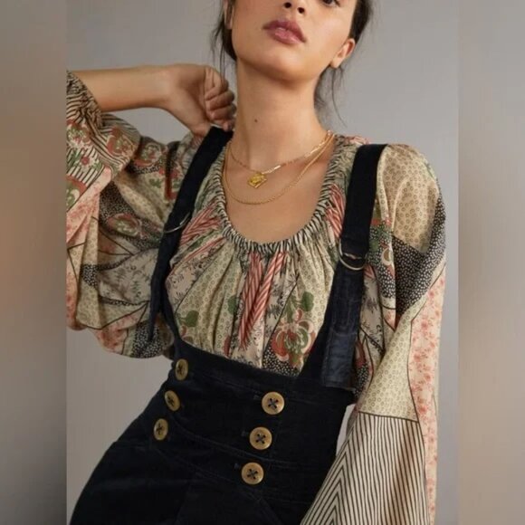 🌌 Anthropologie Midnight Blue Corduroy Overalls – US 6 🌌 - Picture 3 of 13